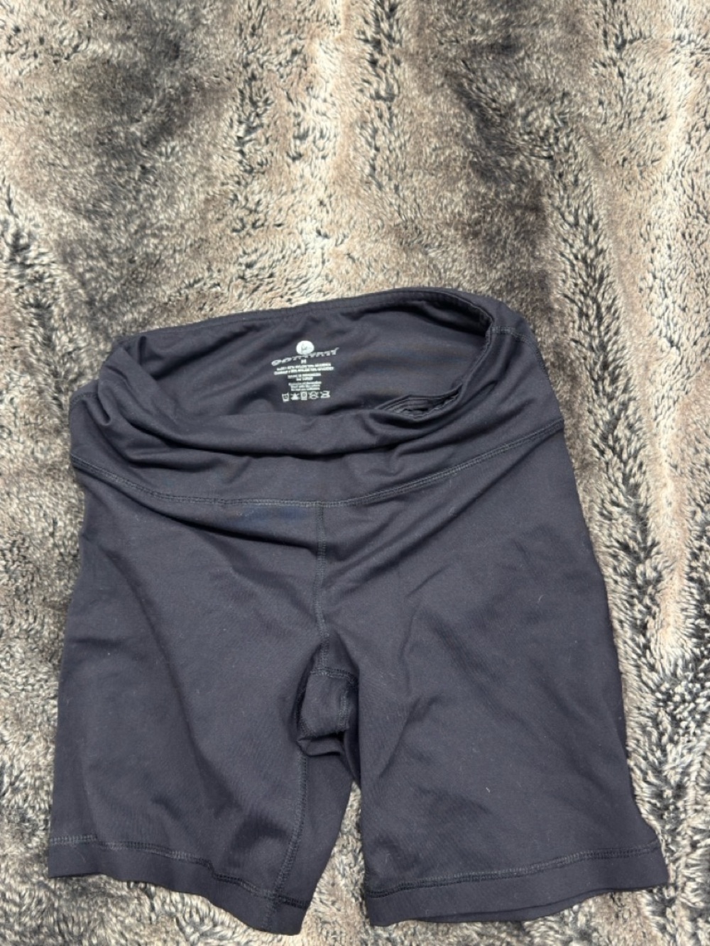 90 Degree By Reflex Black Athletic Bike Shorts